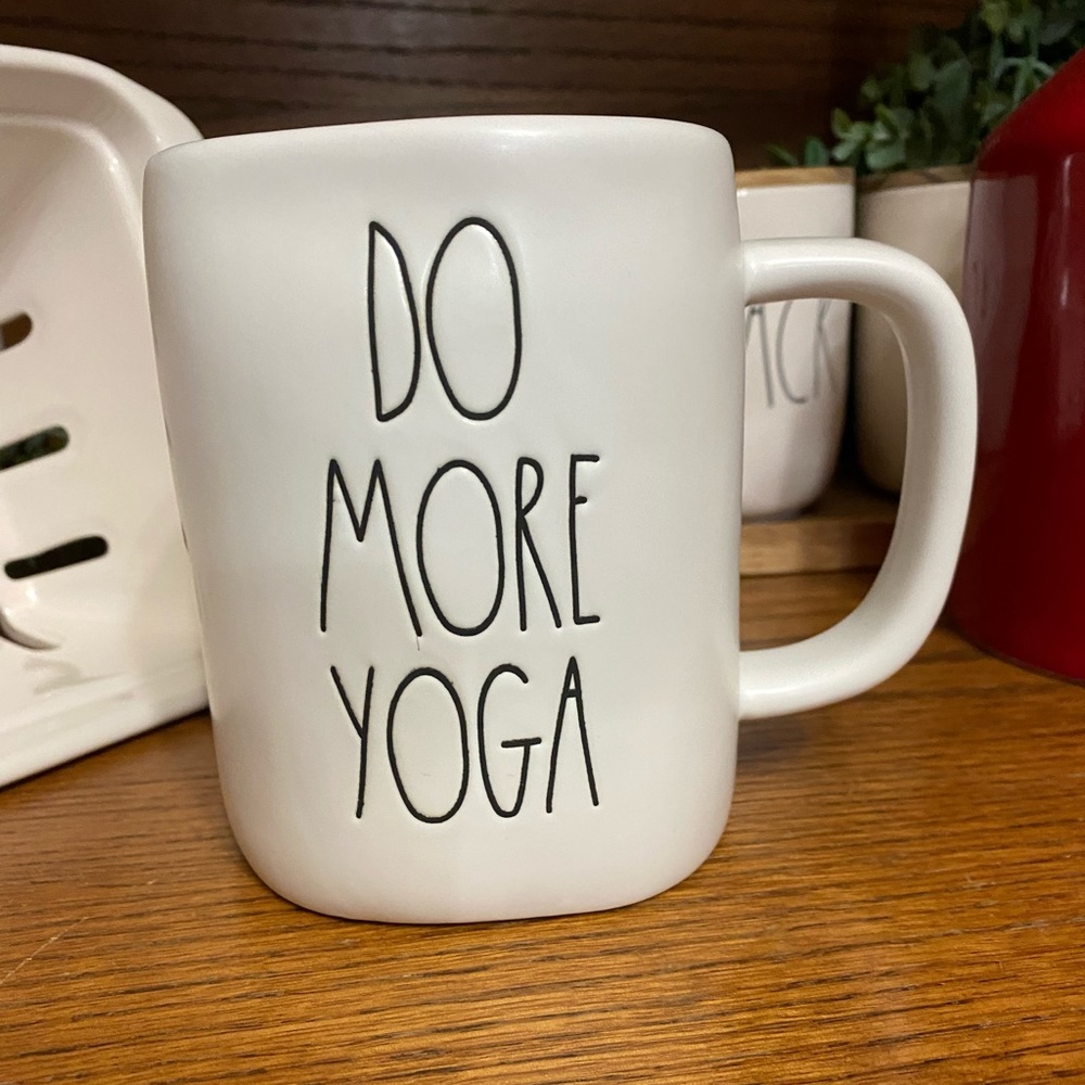 Rae Dunn Do More Yoga Matte Finish Mug